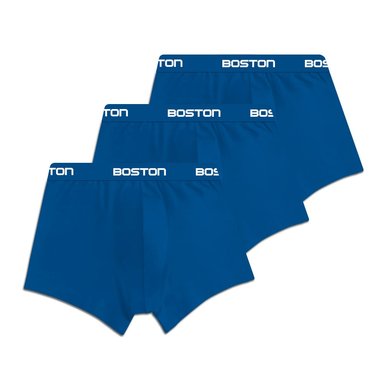 PACK 3 BÓXERS LICRA BOSTON CORTO RIB DO AZUL ACERO