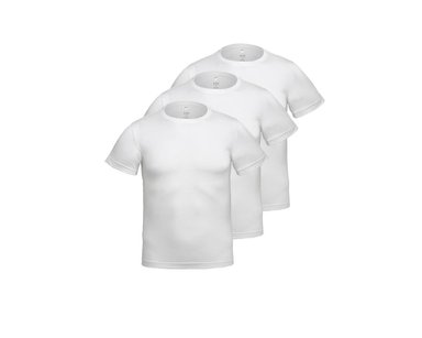 PACK 3 POLOS MANGA CORTA BOSTON CUELLO REDONDO BLANCO