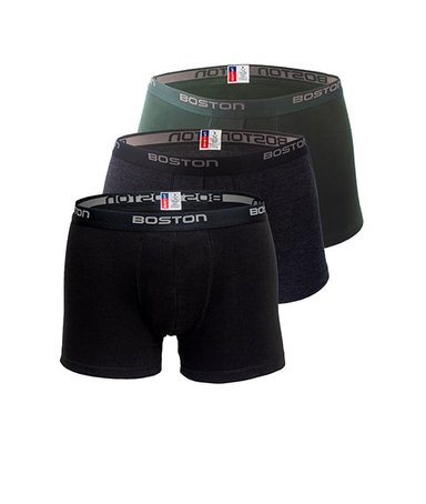 PACK 3 BÓXERS HOMBRE BOSTON CORTO RIB LICRADO MULTICOLOR