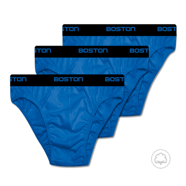 PACK 3 CALZONCILLOS BOSTON DEPORTIVO CON ELASTICO VISIBLE COBALTO