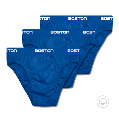 PACK 3 CALZONCILLOS BOSTON DEPORTIVO CON ELASTICO VISIBLE ACERO