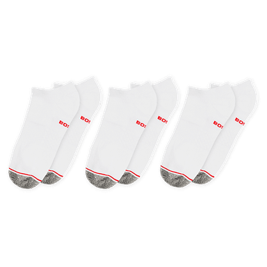 PACK 3 MEDIAS HOMBRE BOSTON TALONERAS BLANCO
