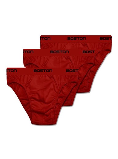 PACK 3 CALZONCILLOS BOSTON DEPORTIVO CON ELASTICO VISIBLE GUINDA