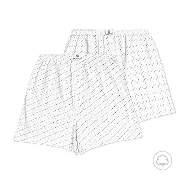 PACK 2 BÓXERS HOMBRE BOSTON ESTAMPADO BLANCO