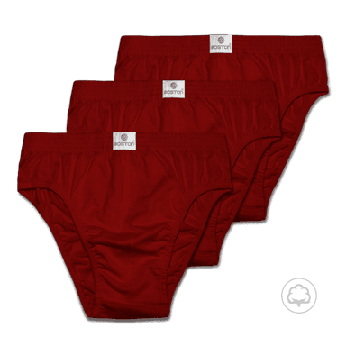 PACK 3 CALZONCILLOS BOSTON MATCH POINT CON ELASTICO RECUBIERTO GUINDA