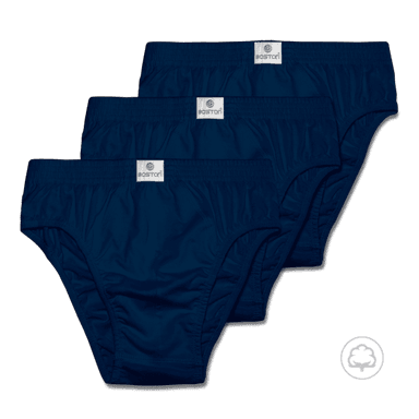 PACK 3 CALZONCILLOS BOSTON MATCH POINT CON ELASTICO RECUBIERTO AZUL MARINO