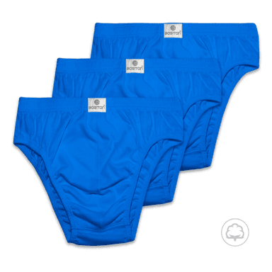 PACK 3 CALZONCILLOS BOSTON MATCH POINT CON ELASTICO RECUBIERTO COBALTO