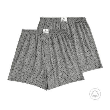 PACK 2 BÓXERS BOSTON ESTAMPADO GRIS