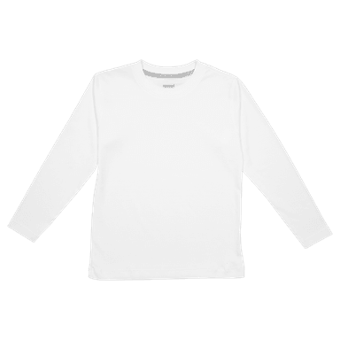 CAMISETA GAMUZA MANGA LARGA BOSTON CUELLO REDONDO – BLANCO