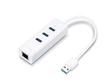 ADAPTADOR TPLINK UE330 USB CON HUB DE 3 PUERTOS USB 3.0 Y ADAPTADOR ETHERNET GIGABIT (0101502039) - 1