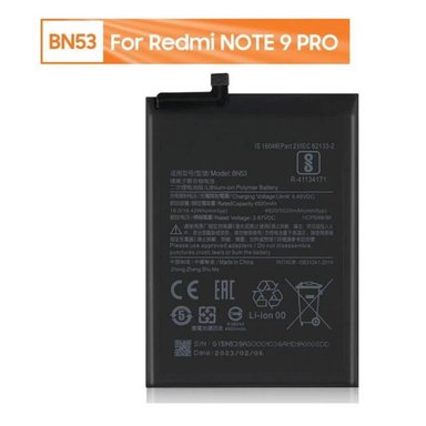 BATERIA REDMI NOTE 9 PRO - BN53 TORIGINAL-SM  NUEVO.