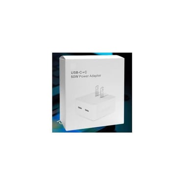 CARGADOR IPHONE 50W CUBO DUAL USB C PORT NUEVO CAJA - 1