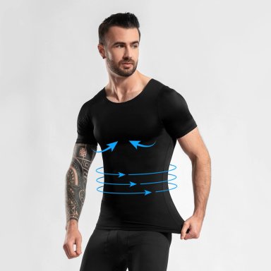 POLO FAJA HOMBRE ONHUL COMPRESORA CINTURA FLACIDEZ GINECOMASTIA Y ABDOMEN