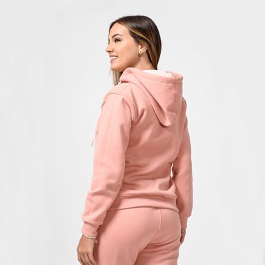 CONJUNTO BUZO ALGODÓN MUJER ONHUL ROSADO DE POLERA CAPUCHA + JOGGER ROSÉ - 3