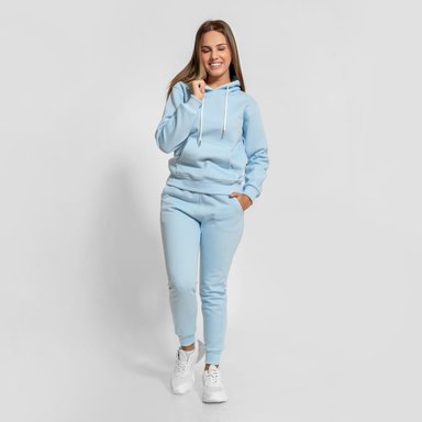CONJUNTO MUJER ONHUL CELESTE BUZO ALGODÓN POLERA CON CAPUCHA Y JOGGER