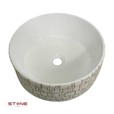 LAVAMANOS STONE HOME LEWIS BLANCO MOD. CIRCULAR MINIMALISTA STONE - 2