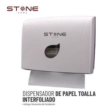DISPENSADOR DE PAPEL TOALLA INTERFOLEADO BLANCO LINEA CLERK - STONE
