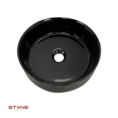 LAVAMANOS STONE HOME TANY NEGRO MOD. REDONDO MINIMALISTA - 2