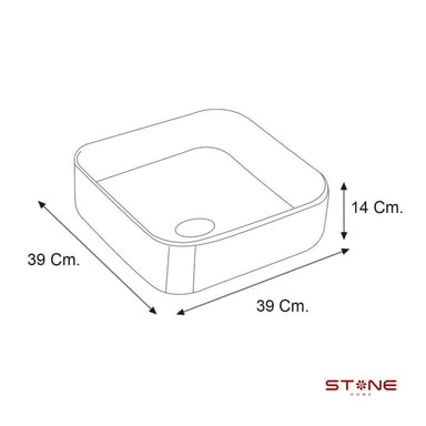 LAVAMANOS STONE HOME AMALIA BLANCO MINIMALISTA LINE - 3