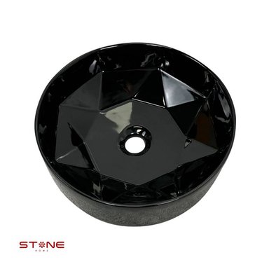 LAVAMANOS STONE HOME HOLLY NEGRO MOD. REDONDO MINIMALISTA - 2