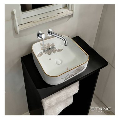 LAVAMANOS STONE HOME AMALIA BLANCO MINIMALISTA LUNA