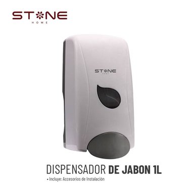 DISPENSADOR JABÓN LÍQUIDO STONE HOME CLERK BLANCO / GEL 1L LINEA