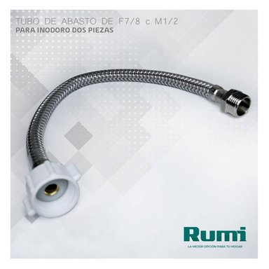 TUBO ABASTO STONE HOME F78M12 - RUMI PLATEADO VINIL .F7/8*M1/2 RUMI