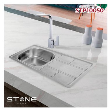 LAVADERO STONE HOME STP10050 ACERO INOXIDABLE PLATEADO SIGNATURE