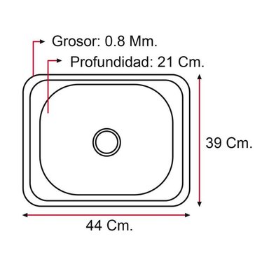 LAVADERO STONE HOME STP4439 ACERO INOXIDABLE PLATEADO SIGNATURE - 3