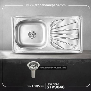 LAVADERO DE ACERO SIGNATURE STP9046 STONE - 2