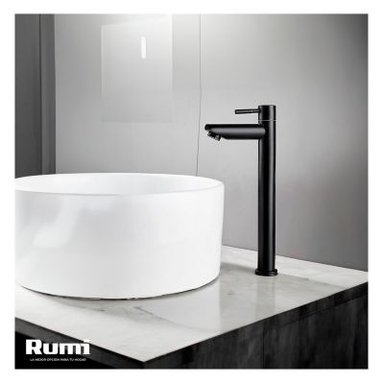 GRIFERÍA RUMI YANAYLINE RBH-01 LLAVE CHAMI PARA BOWL NEGRO
