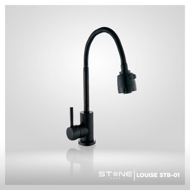 MEZCLADORA  P/COCINA  AL MUEBLE LOUISE STB-01 BLACK STONE - 1
