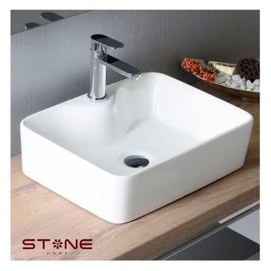 LAVAMANOS STONE ADELINE BLANCO MINIMALISTA