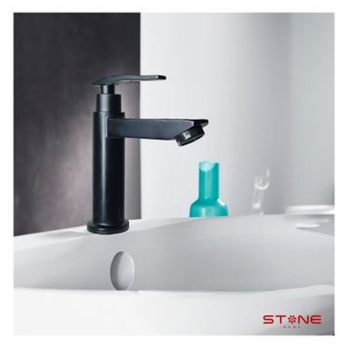 GRIFERÍA STONE ARIA STB-01 LLAVE PLAVATORIO NEGRO