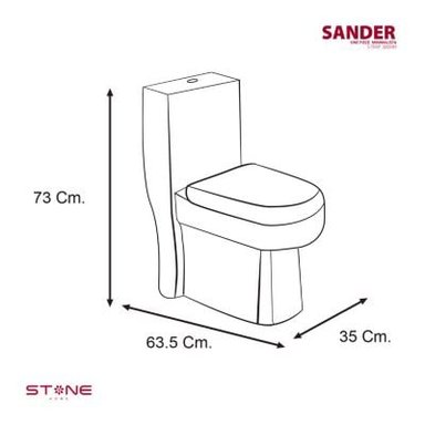 COMBO INODORO STONE ONE PIECE SANDER BLANCO + BOWL AMALIA BLANCO - 3