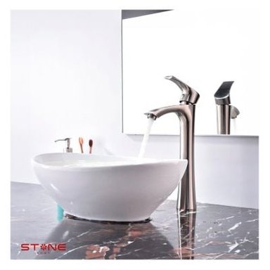 GRIFERÍA STONE LIA ST-01 CROMADO STONE LLAVE PBOWL PLATEADO