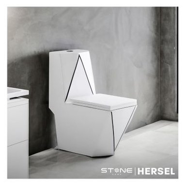 INODORO STONE HERSEL BLANCO MINIMALISTA