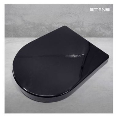 TAPA ASIENTO STONE HOME SANDER BLANCO NEGRO P INODORO - 2