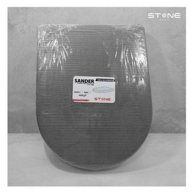 TAPA ASIENTO STONE HOME SANDER BLANCO NEGRO P INODORO - 3