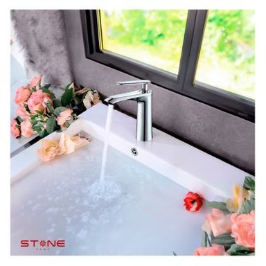 GRIFERÍA STONE CLÓE ST-01 CROMADO MEZCLADORA P/LAVATORIO