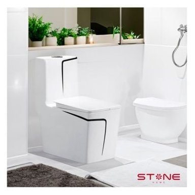 INODORO STONE HANK BLANCO ONE PIECE MINIMALISTA CUADRADO