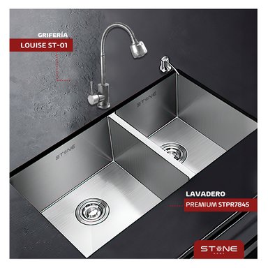 SET LAVADERO STONE HOME PREMIUM STPR7845 + LOUISE ST-01 ESCURRIDOR EXONERADO