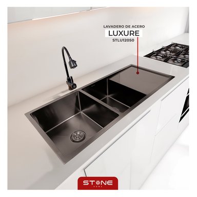 LAVADERO STONE HOME STLU12050 LUXURE ACERO