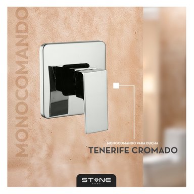 GRIFERÍA STONE HOME PLATEADO MEZCLADORA PARA DUCHA CROMADA TENERIFE