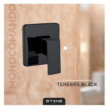 GRIFERÍA STONE HOME NEGRO MEZCLADORA PARA DUCHA -TENERIFE-STONE