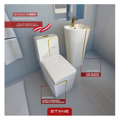 COMBO HANK CUADRADO BLANCODORADO + GAIL BD