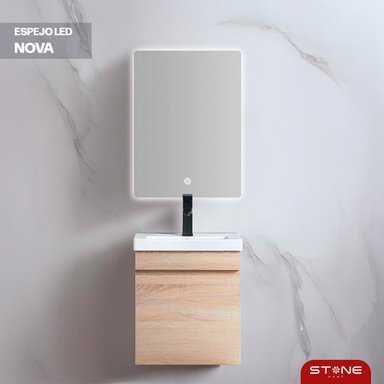 ESPEJO CUADRADO LED TACTIL NOVA STONE