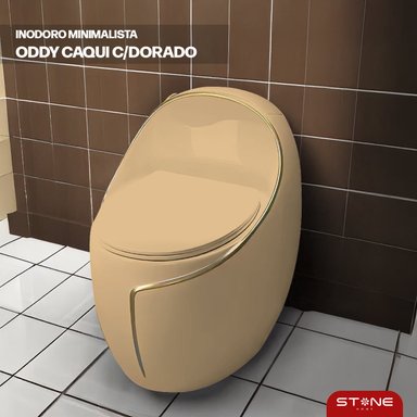 INODORO MINIMALISTA ODDY KAKI  C/DORADO STONE