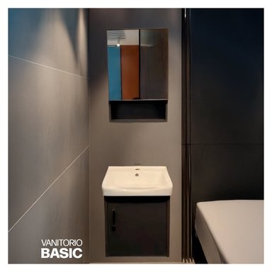 VANITORIO MINIMALISTA BASIC MARRÓN STONE