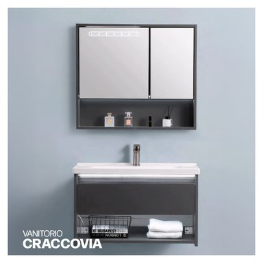 VANITORIO MINIMALISTA CRACCOVIA PLOMO STONE